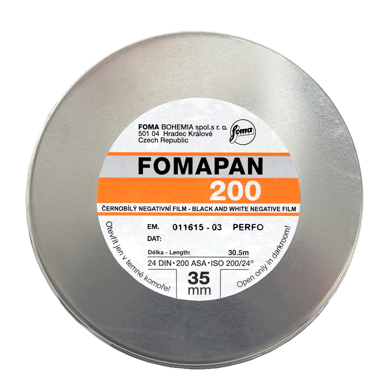 Foma Fomapan 200 30.5m 35mm perforovaná metráž