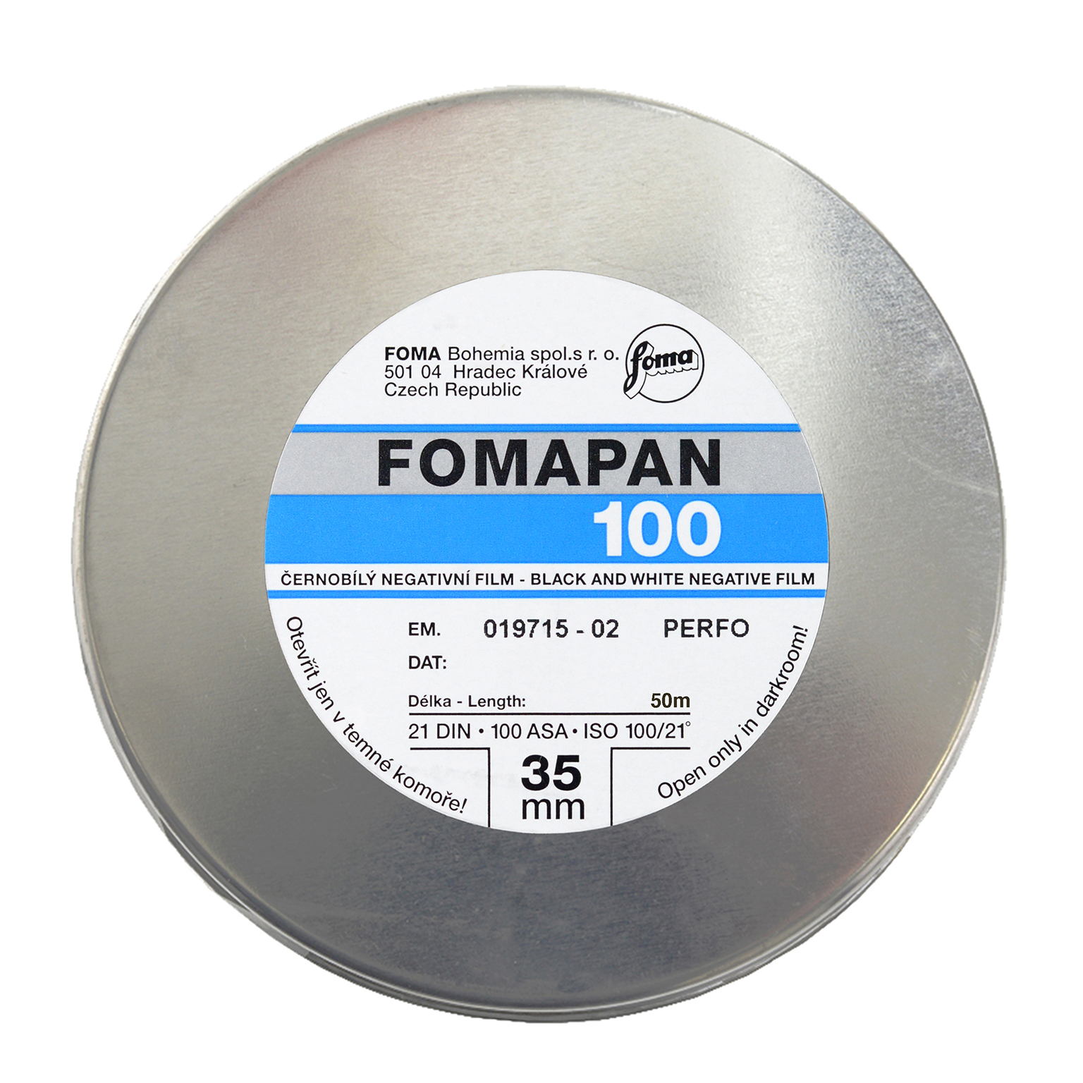 Foma Fomapan 100 50m 35mm perforovaná metráž
