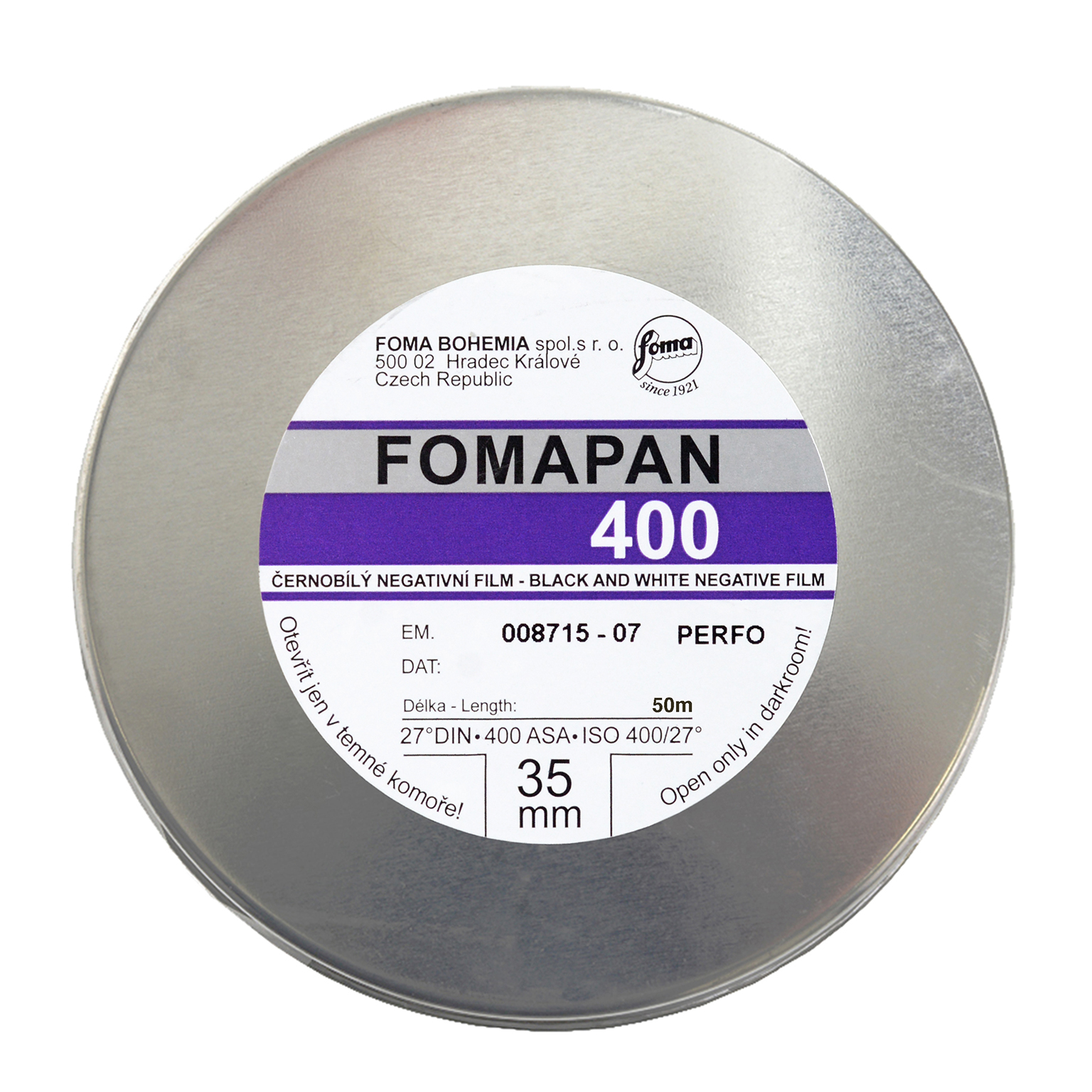 Foma Fomapan 400 50m 35mm perforovaná metráž