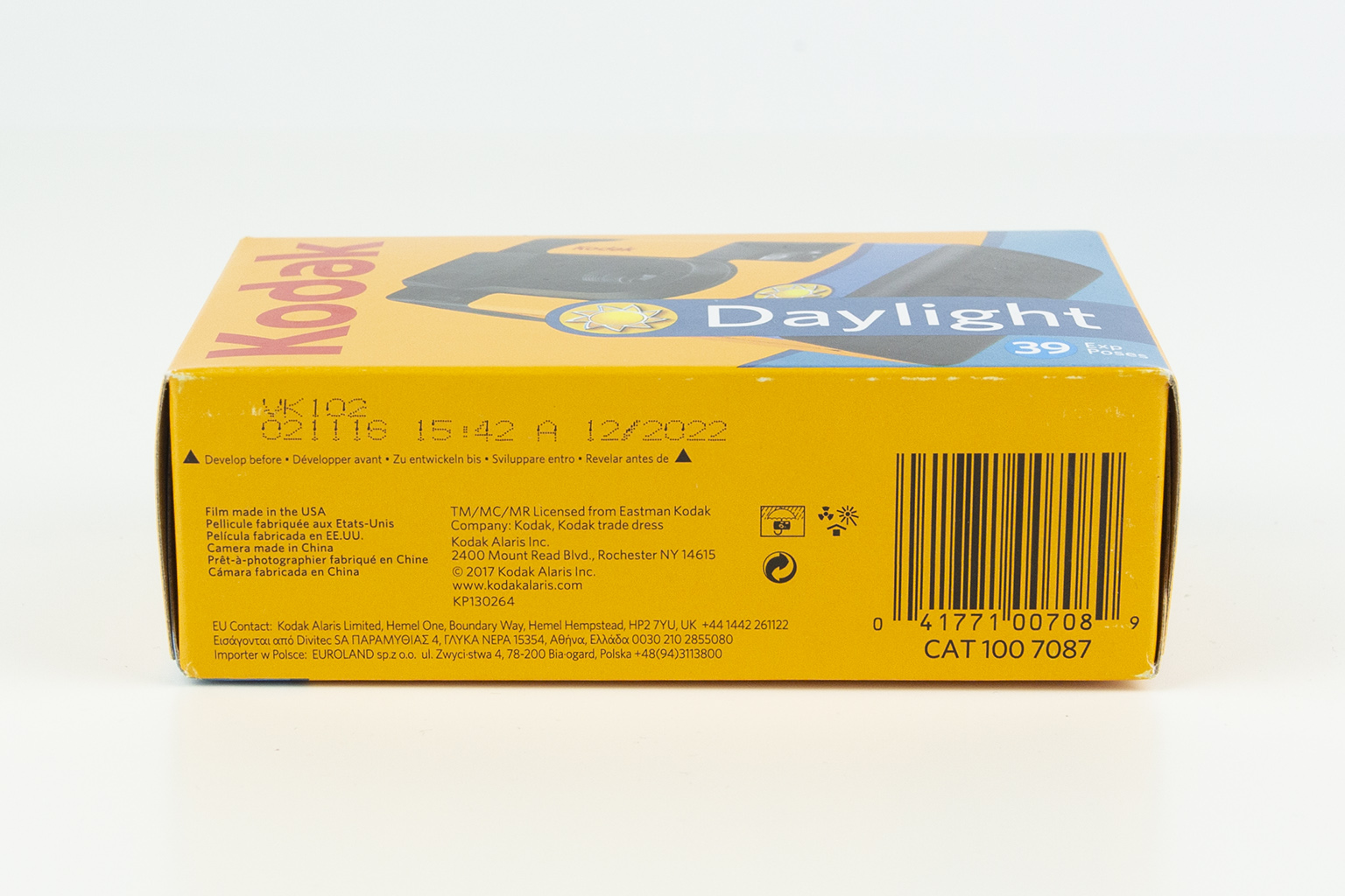 Fotoaparát Kodak Daylight 800 jednorazový 35mm fotoaparát 135/39